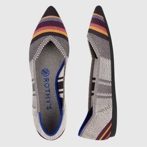 Rothy's Multicolor VIB Inverse Stripe Women’s Point Flats 002-226 Size 9